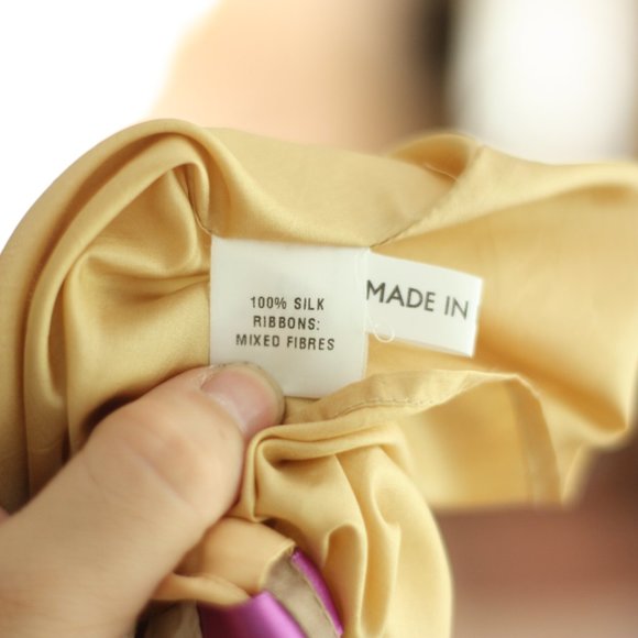 MATTHEW WILLIAMSON Tan Skirt with Woven Multi-colored bottom - Picture 5 of 6